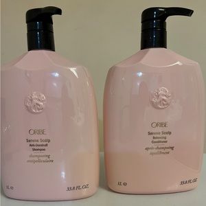 Oribe Serene Scalp Anti Dandruff Shampoo & Conditioner Liter Duo